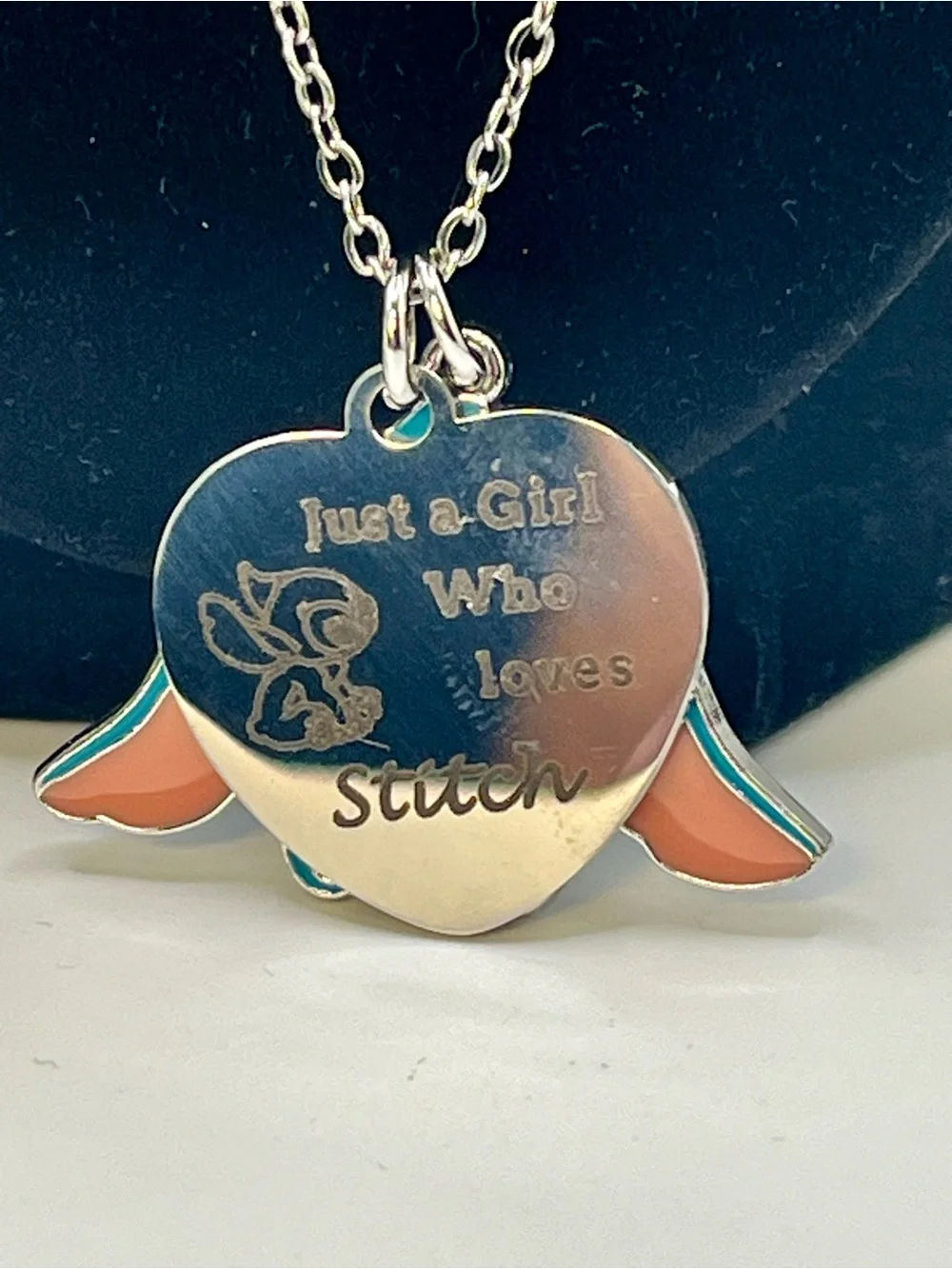Cute Blue Stitch-Style Kids Necklace and Bracelet Set